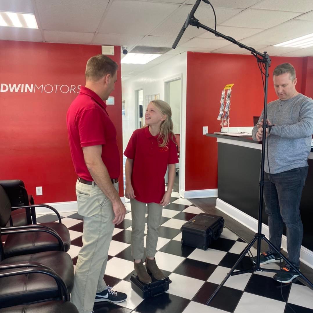 Luke & Hadley shooting commercials